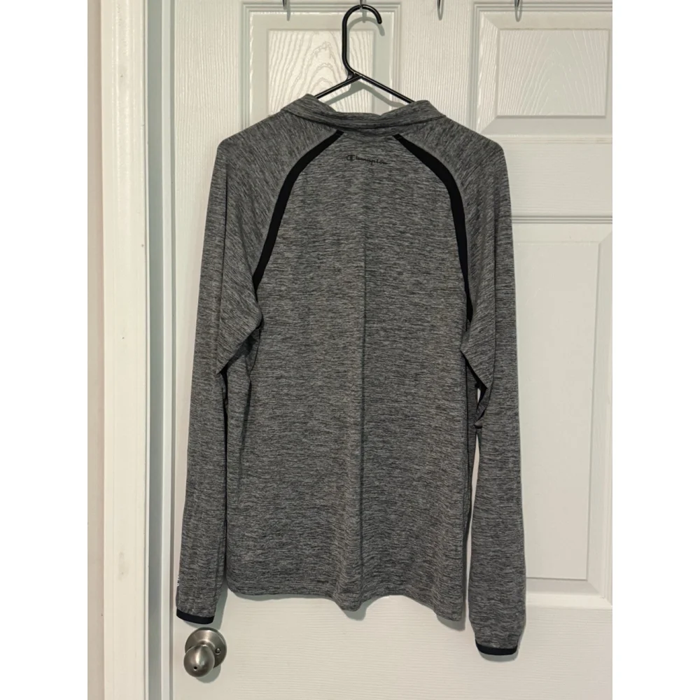 Champion Athletic Men's Gray Large 1/4 Quarter Zip Lightweight Sweatshirt GUC